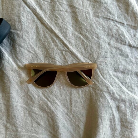 Free Gift! 🎁 Korean Oatmeal and Brown Women's Sunglasses Lightweight - Picture 3 of 4